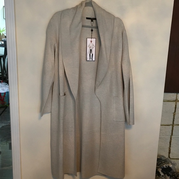 Maxsport Sweaters - Elegant Gray Women's Sweater Coat
